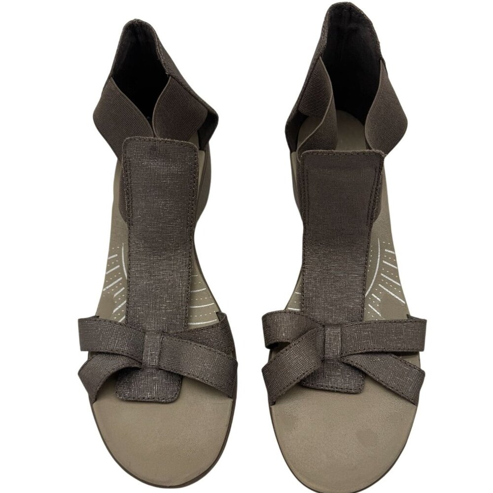 Bass Go-To Comfort Women Sandals Size 10M Taupe Open Toe Party Casual Block Heel